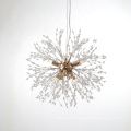 Modern Luxury Indoor Livingroom Ball Shape Spark Pendant Hanging Light Led Crystal Chandelier Lighting Fixture